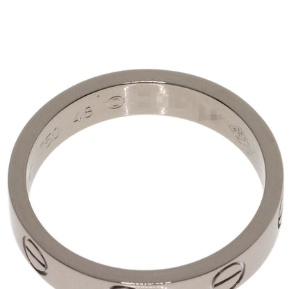 CARTIER Mini love ring # 48 Ring K18 White Gold Ladies [Used]