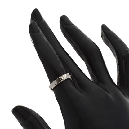 CARTIER Mini love ring # 48 Ring K18 White Gold Ladies [Used]