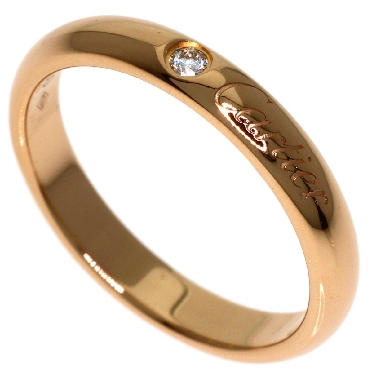 CARTIER C de Cartier 1P Diamond #50 Ring K18 Pink Gold Ladies [Used]