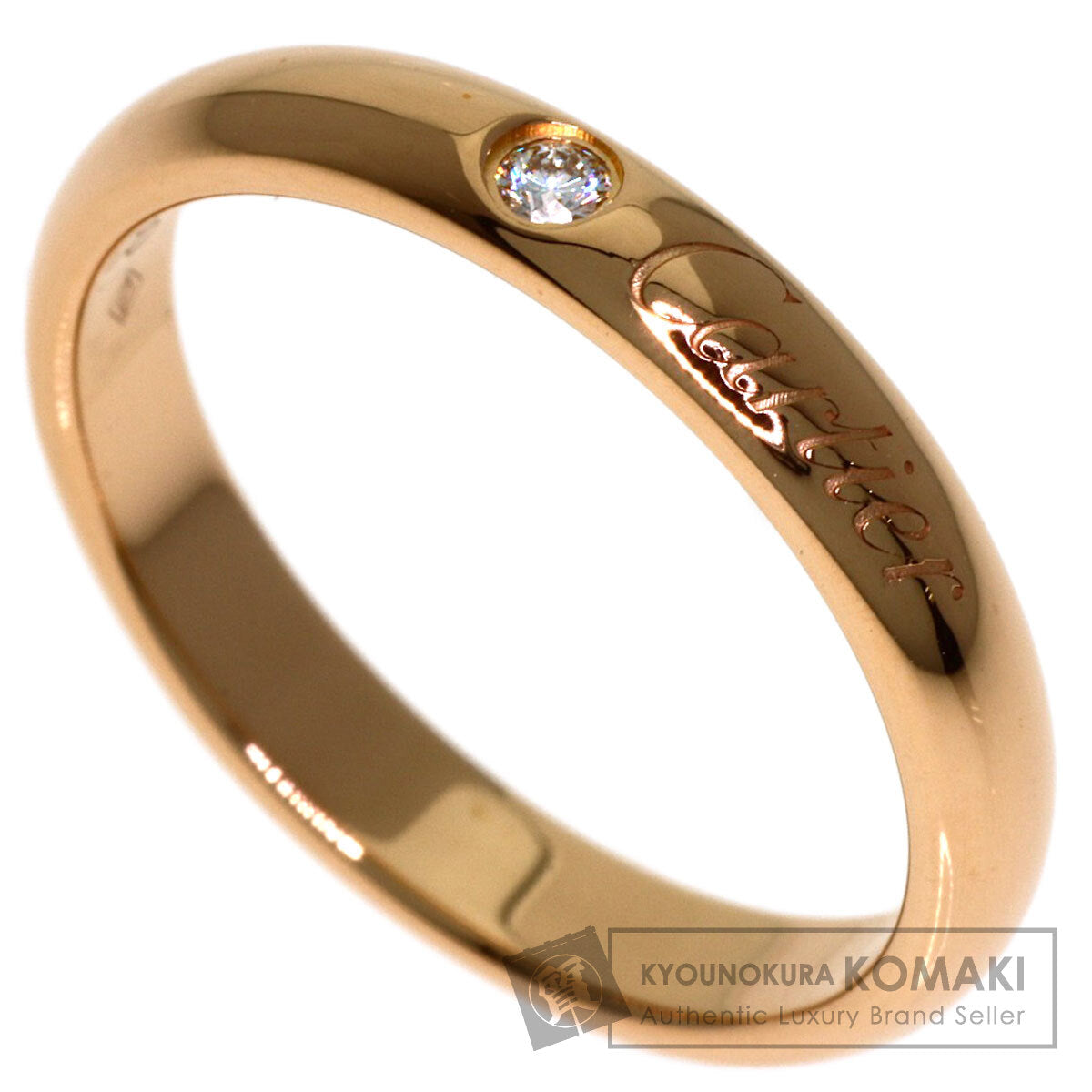 CARTIER C de Cartier 1P Diamond #50 Ring K18 Pink Gold Ladies [Used]
