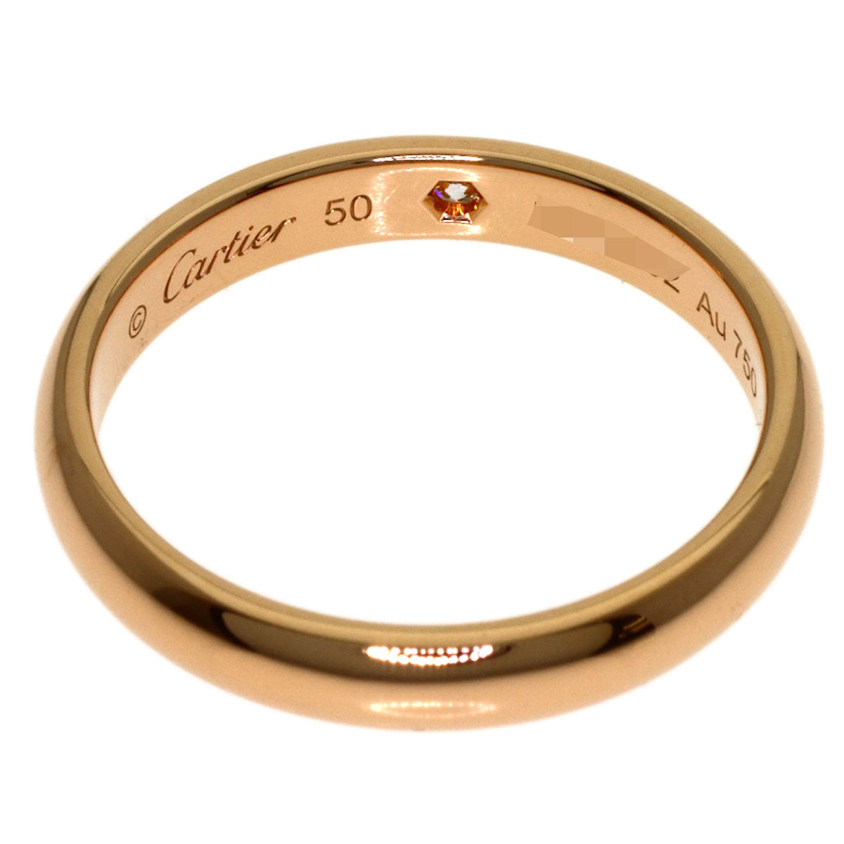 CARTIER C de Cartier 1P Diamond #50 Ring K18 Pink Gold Ladies [Used]