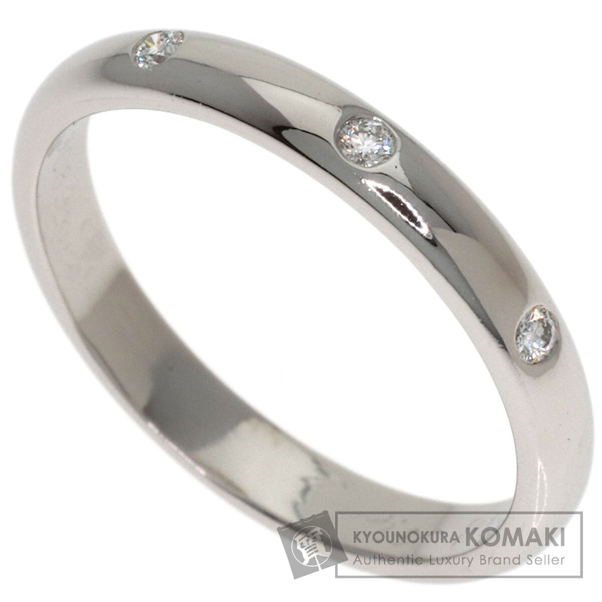 CARTIER 1895 Wedding 3P Diamond #48 Ring Platinum PT950 Ladies [Used]