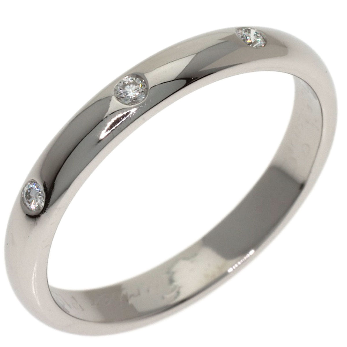 CARTIER 1895 Wedding 3P Diamond #48 Ring Platinum PT950 Ladies [Used]