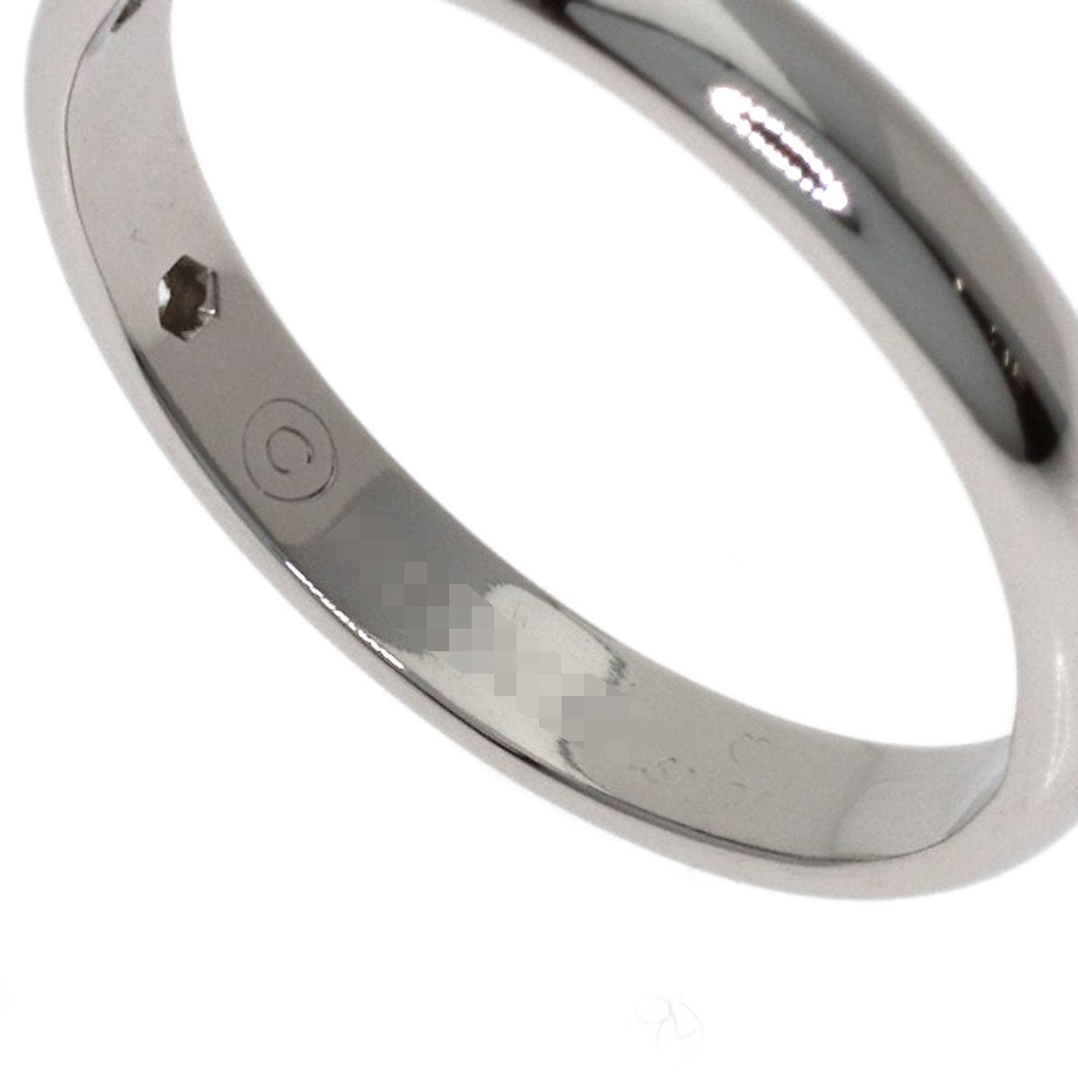 CARTIER 1895 Wedding 3P Diamond #48 Ring Platinum PT950 Ladies [Used]
