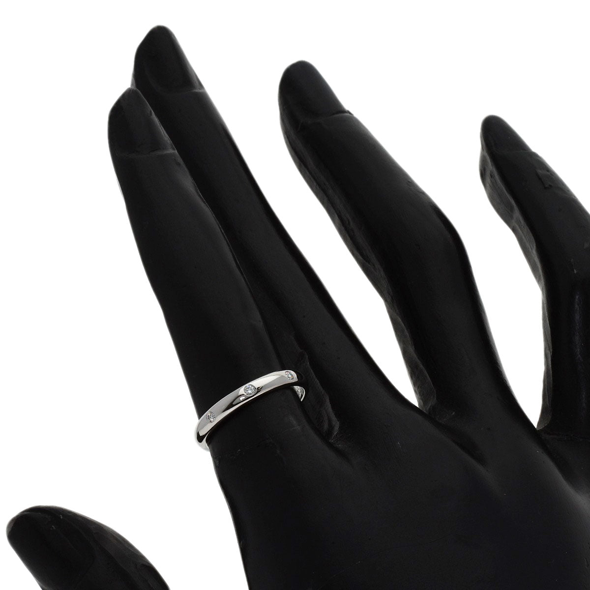 CARTIER 1895 Wedding 3P Diamond #48 Ring Platinum PT950 Ladies [Used]