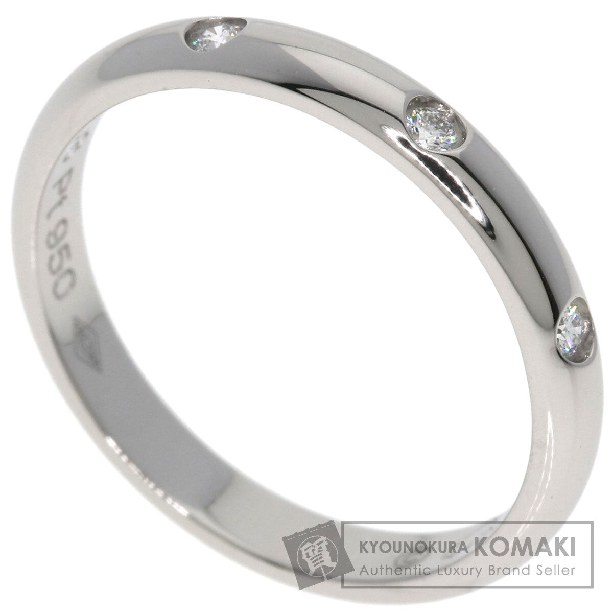CARTIER Wedding 3P Diamond #47 Ring Platinum PT950 Ladies [Used]