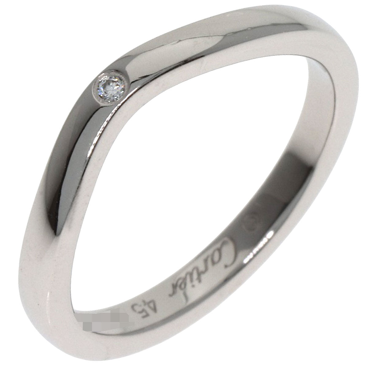 CARTIER Ballerina Wedding 3P Diamond #45 Ring Platinum PT950 Ladies [Used]