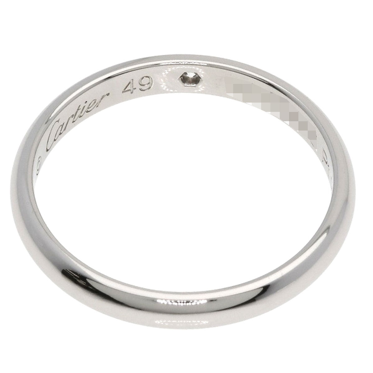 CARTIER Wedding 1P Diamond #49 Ring Platinum PT950 Ladies [Used]
