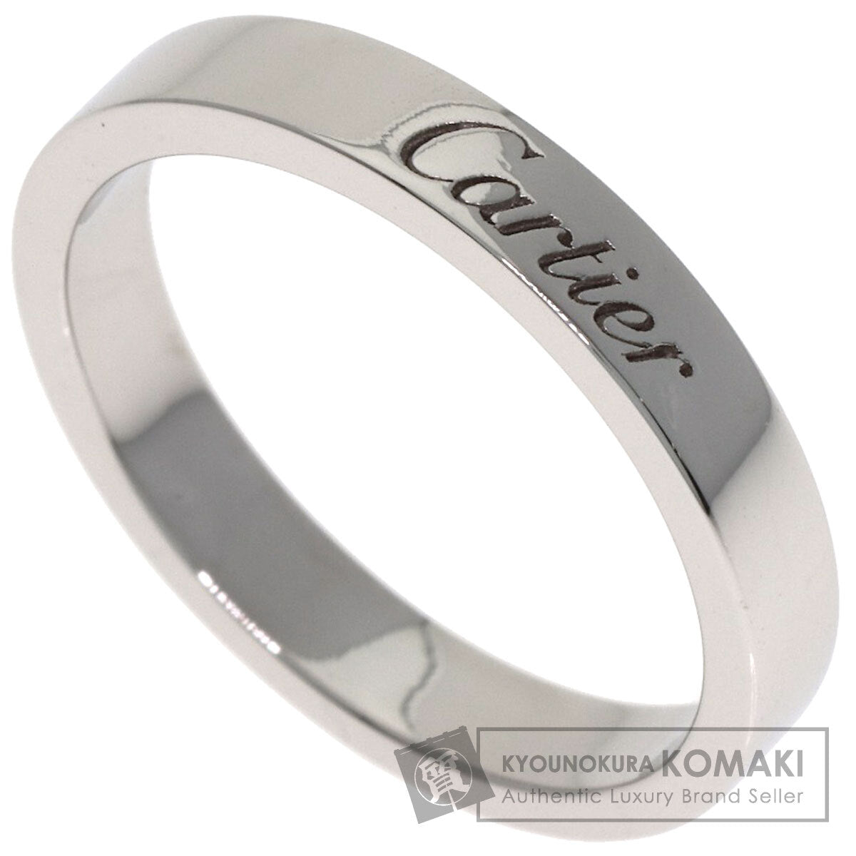 CARTIER Engraved # 50 Ring Platinum PT950 Ladies [Used]