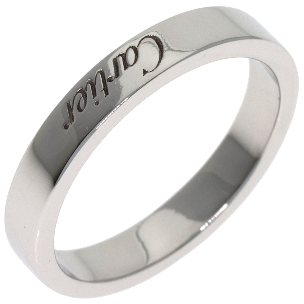 CARTIER Engraved # 50 Ring Platinum PT950 Ladies [Used]