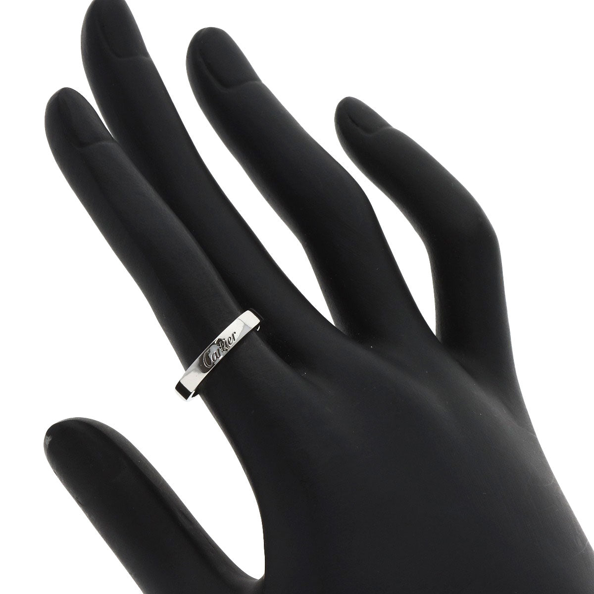 CARTIER Engraved # 50 Ring Platinum PT950 Ladies [Used]
