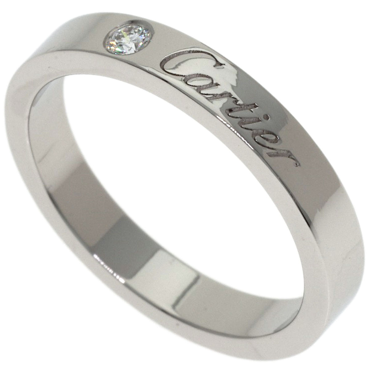 CARTIER C de Cartier 1P Diamond #50 Ring Platinum PT950 Ladies [Used]