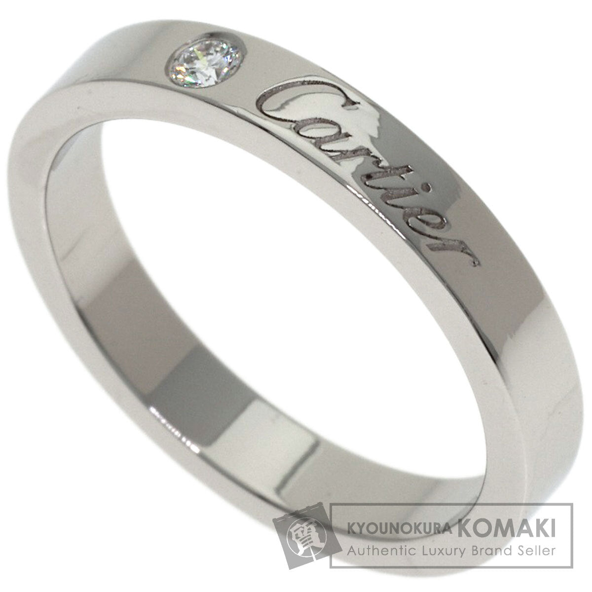 CARTIER C de Cartier 1P Diamond #50 Ring Platinum PT950 Ladies [Used]