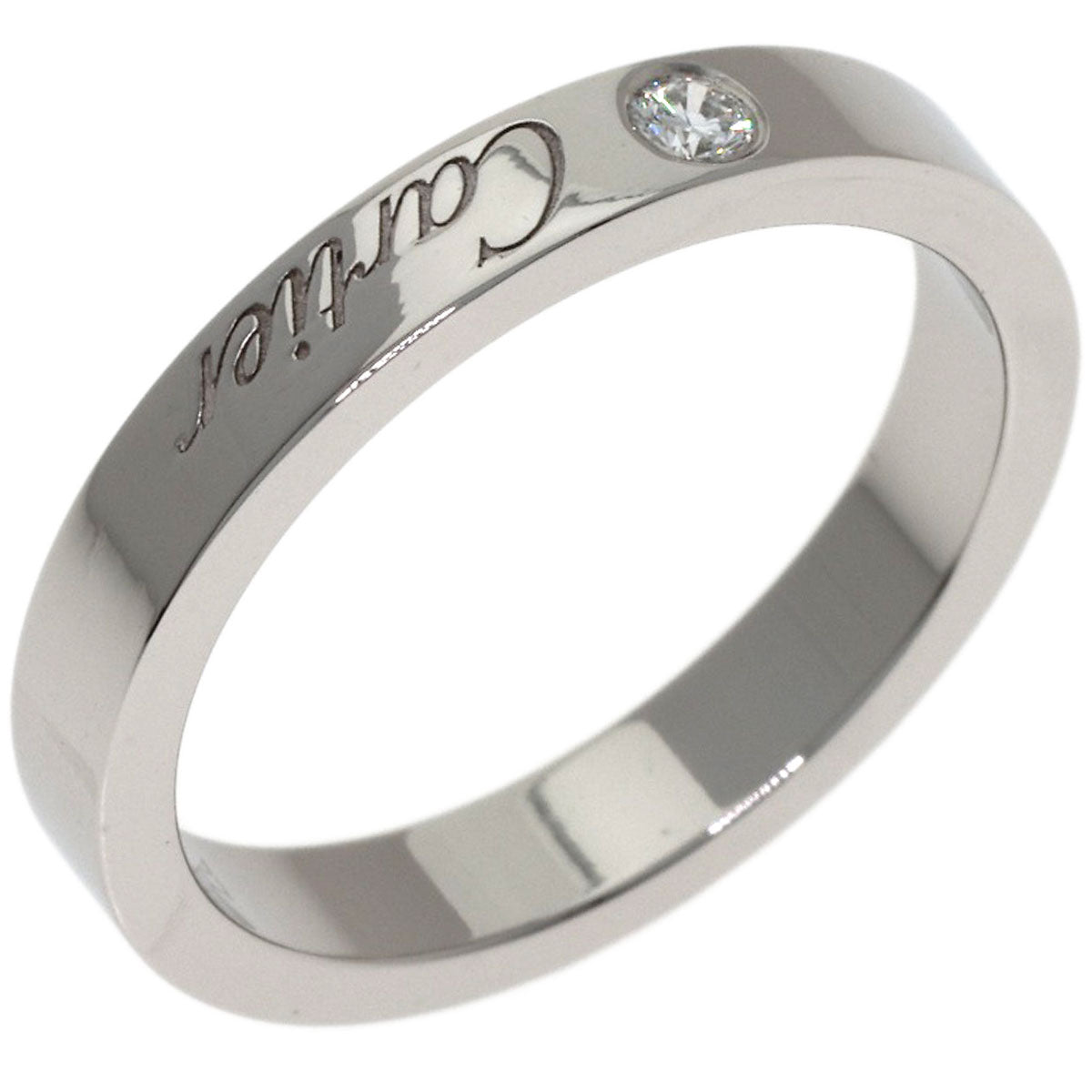 CARTIER C de Cartier 1P Diamond #50 Ring Platinum PT950 Ladies [Used]