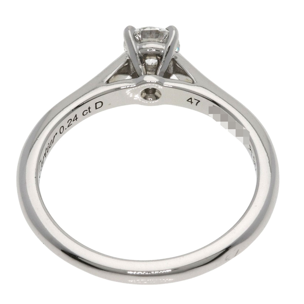 CARTIER Solitaire Diamond #47 E-IF-EX Ring Platinum PT950 Ladies [Used]
