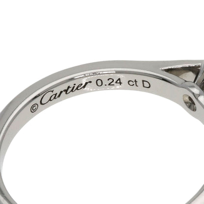 CARTIER Solitaire Diamond #47 E-IF-EX Ring Platinum PT950 Ladies [Used]