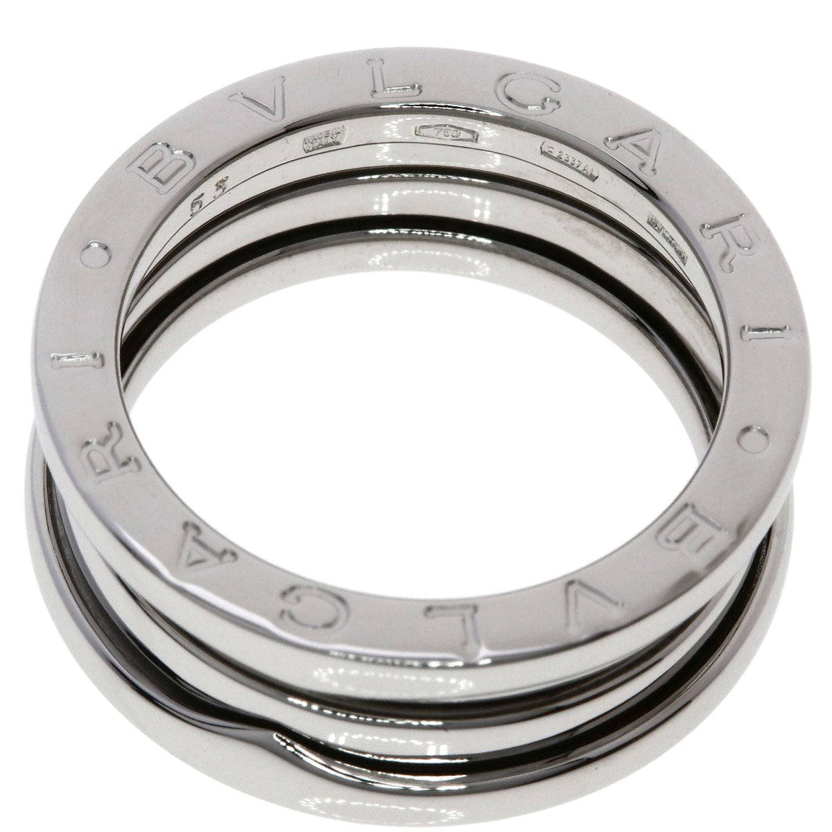 BVLGARI B.zero1 2 band #53 Ring K18 White Gold Ladies [Used]