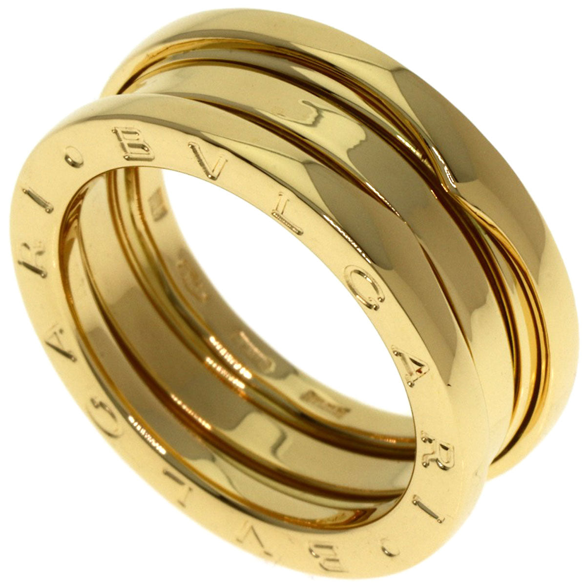 BVLGARI B.zero1 2 band #52 Ring K18 Yellow Gold Ladies [Used]