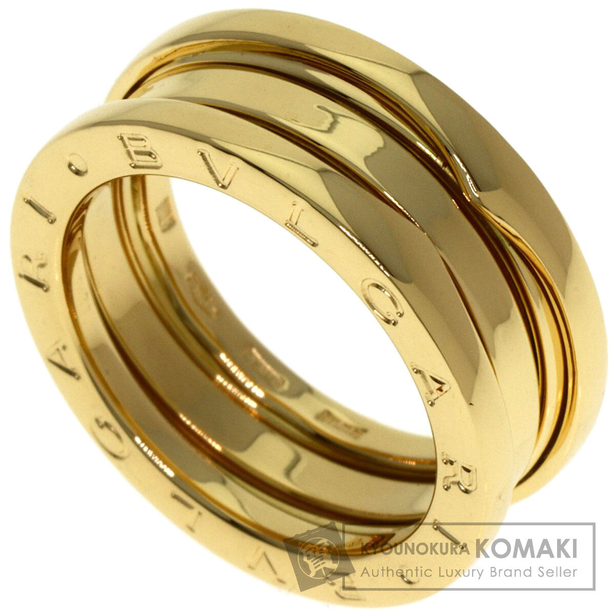 BVLGARI B.zero1 2 band #52 Ring K18 Yellow Gold Ladies [Used]