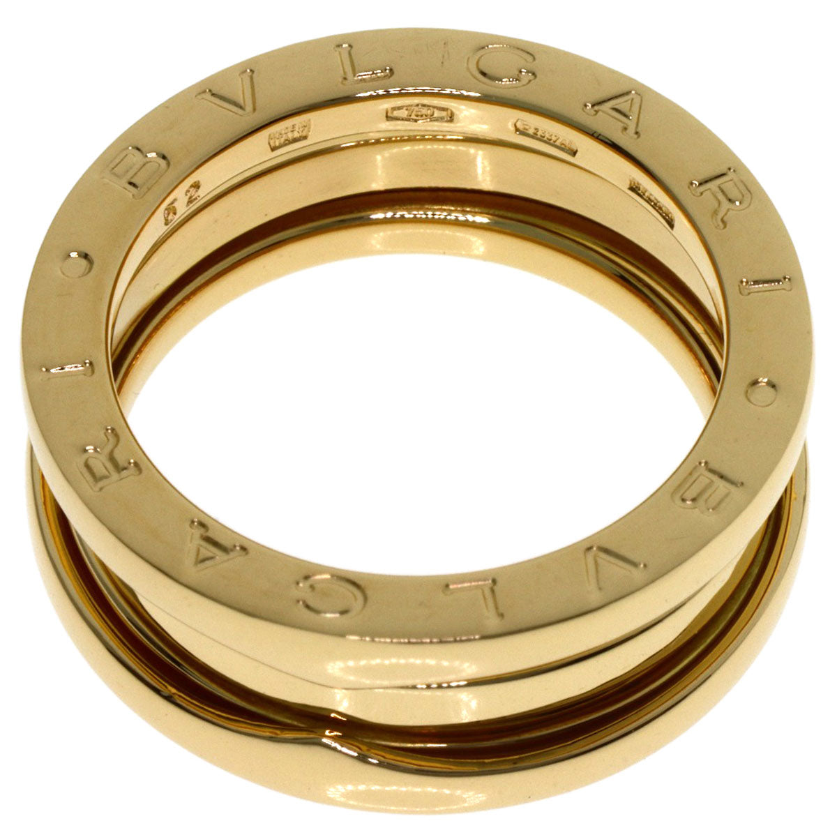 BVLGARI B.zero1 2 band #52 Ring K18 Yellow Gold Ladies [Used]