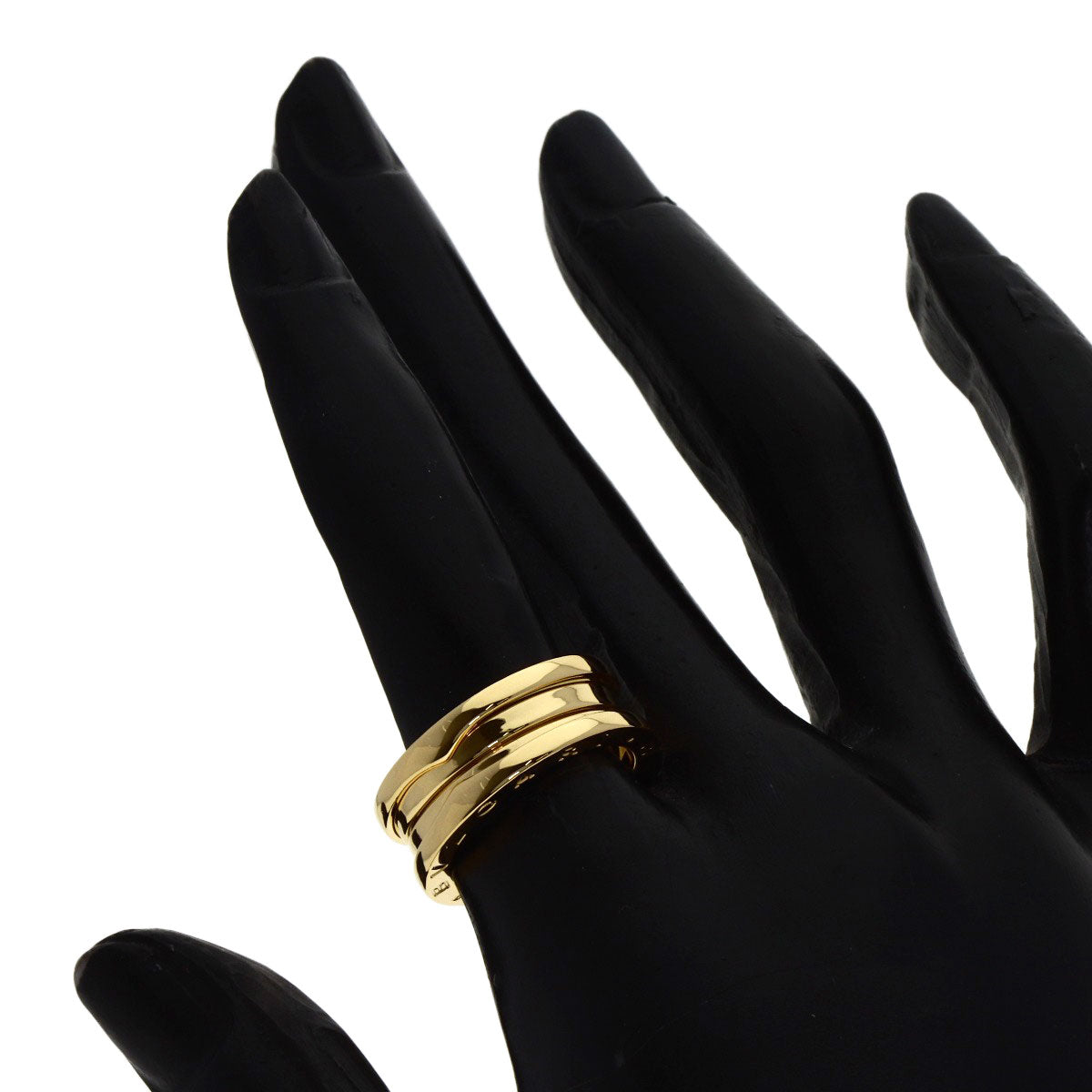 BVLGARI B.zero1 2 band #52 Ring K18 Yellow Gold Ladies [Used]