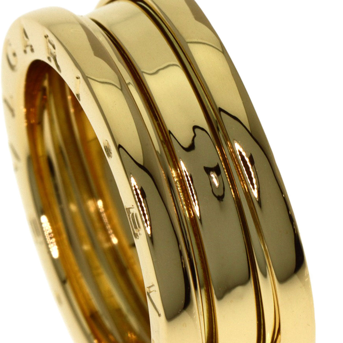 BVLGARI B.zero1 2 band #52 Ring K18 Yellow Gold Ladies [Used]