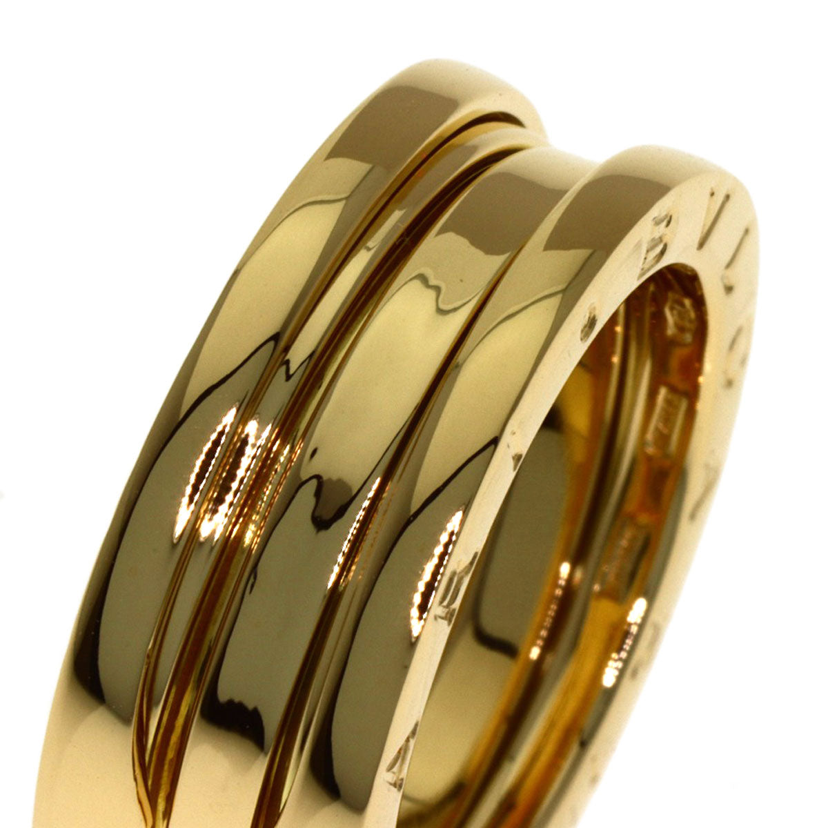 BVLGARI B.zero1 2 band #52 Ring K18 Yellow Gold Ladies [Used]