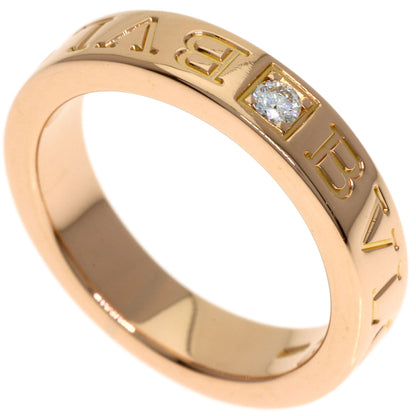 BVLGARI Double Logo Diamond Ring K18 Pink Gold Ladies [Used]