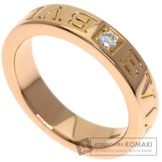 BVLGARI Double Logo Diamond Ring K18 Pink Gold Ladies [Used]