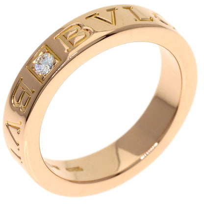 BVLGARI Double Logo Diamond Ring K18 Pink Gold Ladies [Used]