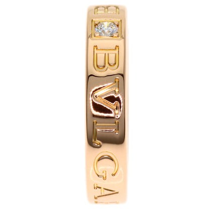 BVLGARI Double Logo Diamond Ring K18 Pink Gold Ladies [Used]