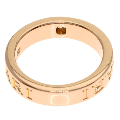 BVLGARI Double Logo Diamond Ring K18 Pink Gold Ladies [Used]
