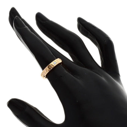 BVLGARI Double Logo Diamond Ring K18 Pink Gold Ladies [Used]