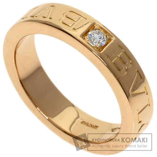 BVLGARI Double logo 1P Diamond Ring K18 Pink Gold Ladies [Used]