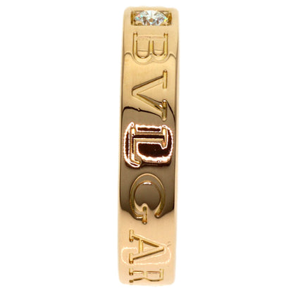 BVLGARI Double logo 1P Diamond Ring K18 Pink Gold Ladies [Used]