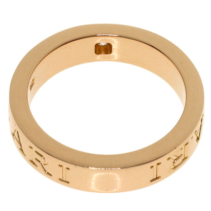 BVLGARI Double logo 1P Diamond Ring K18 Pink Gold Ladies [Used]