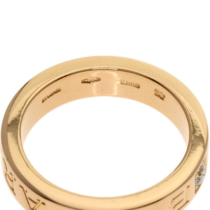 BVLGARI Double logo 1P Diamond Ring K18 Pink Gold Ladies [Used]