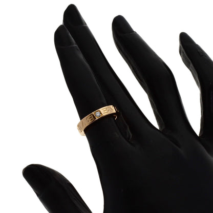 BVLGARI Double logo 1P Diamond Ring K18 Pink Gold Ladies [Used]