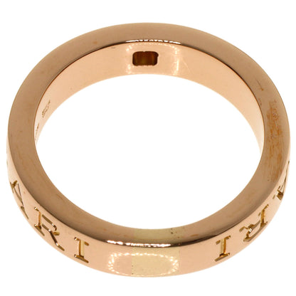BVLGARI Double logo 1P Diamond Ring K18 Pink Gold Ladies [Used]