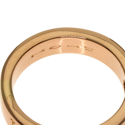 BVLGARI Double logo 1P Diamond Ring K18 Pink Gold Ladies [Used]