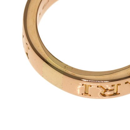 BVLGARI Double logo 1P Diamond Ring K18 Pink Gold Ladies [Used]