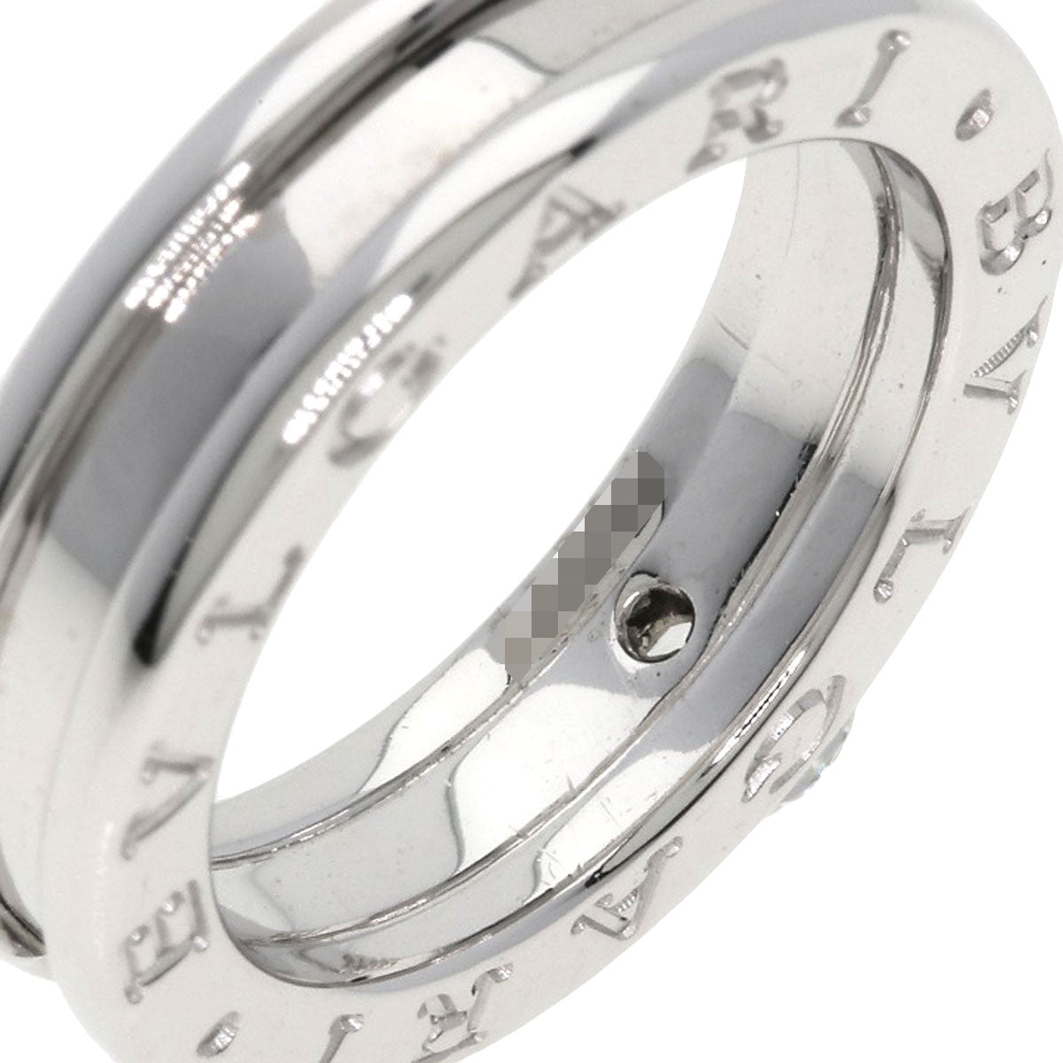 BVLGARI B.zero1 1 band Diamond #49 Ring K18 White Gold Ladies [Used]