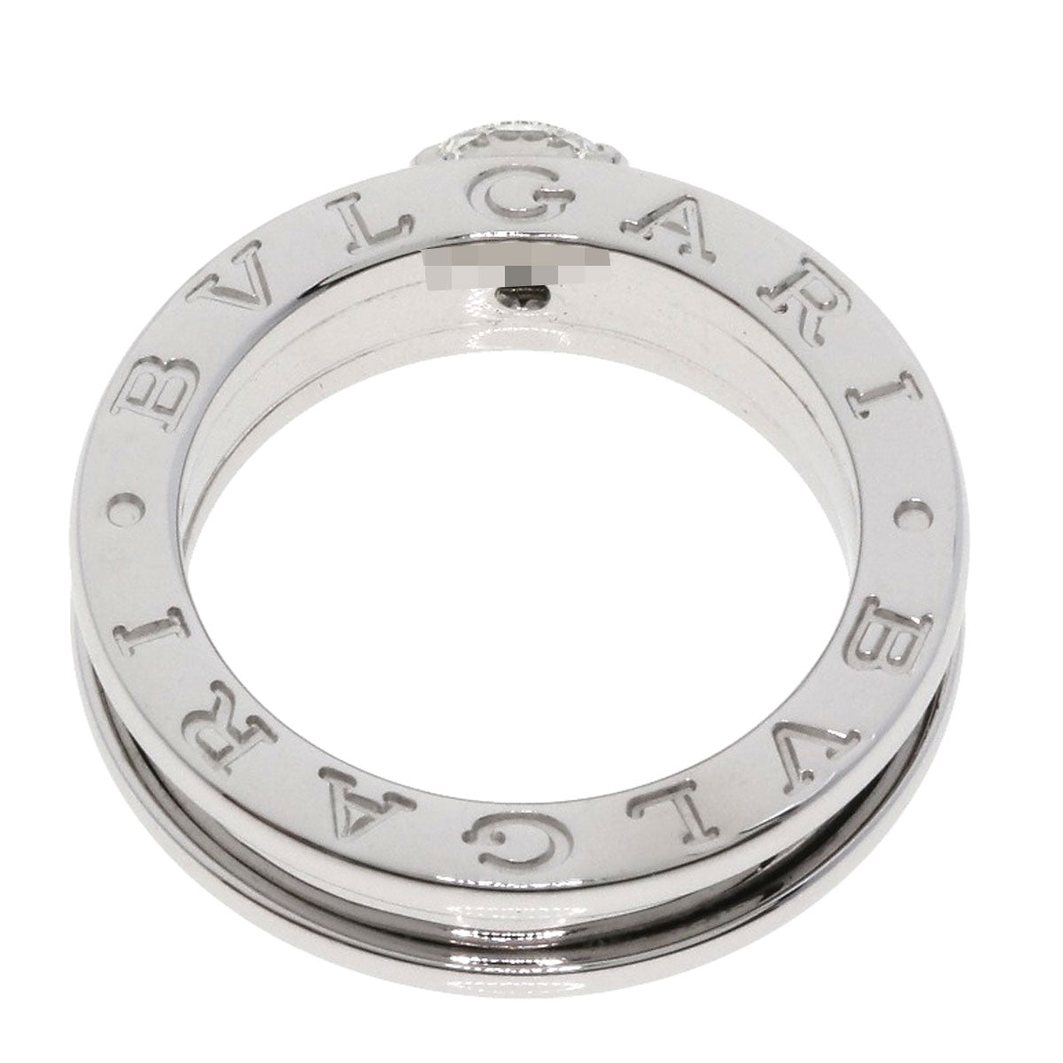 BVLGARI B.zero1 1 band Diamond #49 Ring K18 White Gold Ladies [Used]