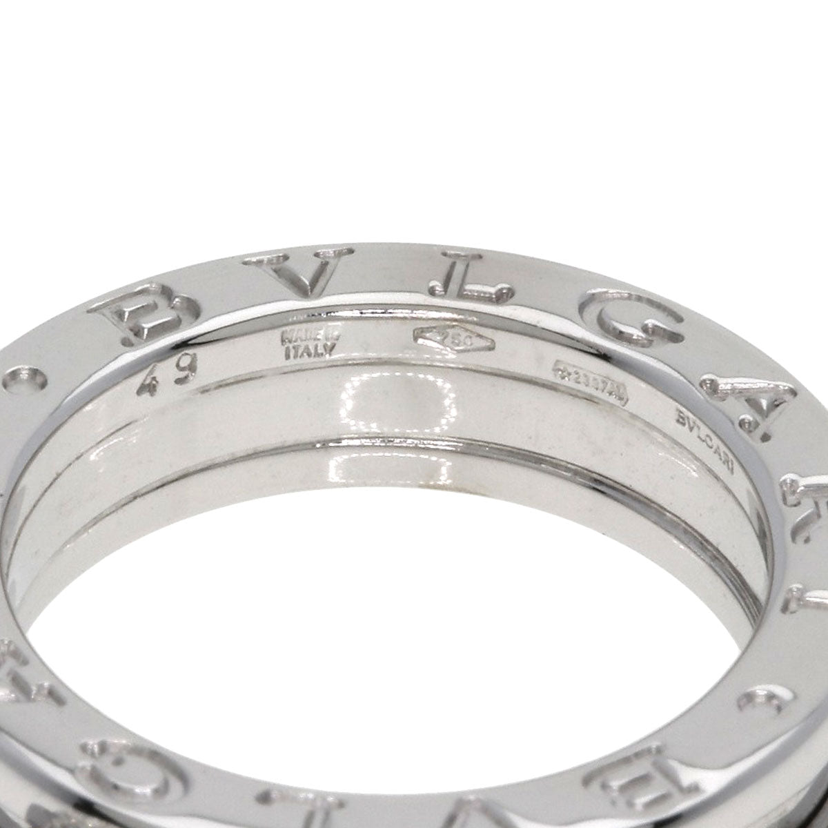 BVLGARI B.zero1 1 band Diamond #49 Ring K18 White Gold Ladies [Used]