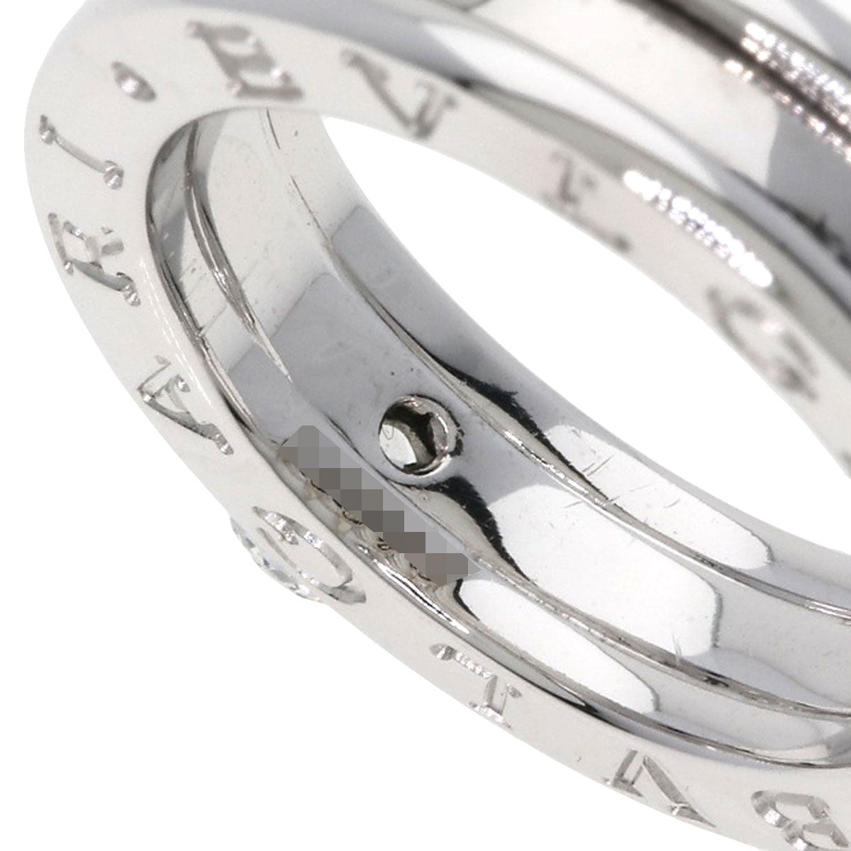 BVLGARI B.zero1 1 band Diamond #49 Ring K18 White Gold Ladies [Used]