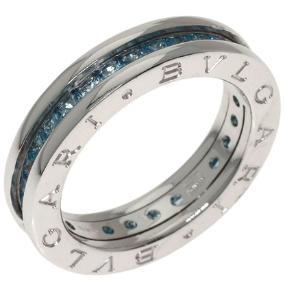 BVLGARI B.zero1 1-band Blue Topaz #52 Ring K18 White Gold Ladies [Used]