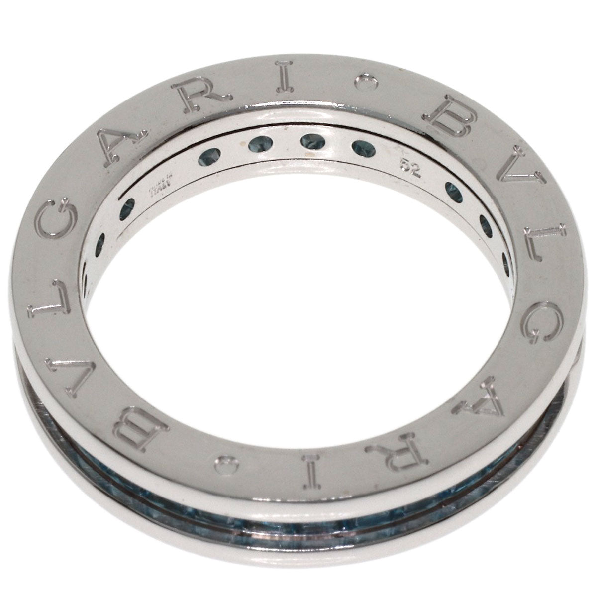 BVLGARI B.zero1 1-band Blue Topaz #52 Ring K18 White Gold Ladies [Used]