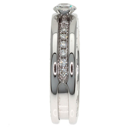 BVLGARI B.zero1 1-band Solitaire Half Diamond #47 Ring K18 White Gold Ladies [Used]