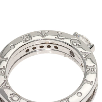 BVLGARI B.zero1 1-band Solitaire Half Diamond #47 Ring K18 White Gold Ladies [Used]