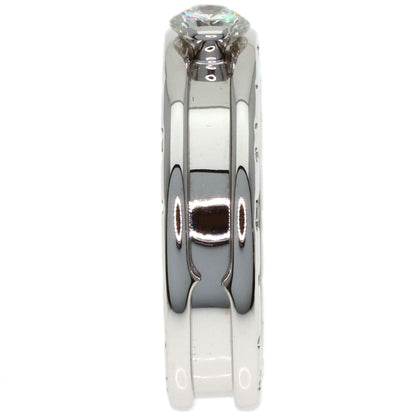 BVLGARI B.zero1 1-band Solitaire Diamond #49 Ring K18 White Gold Ladies [Used]